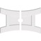 Ekena Millwork Haven Architectural Grade PVC Ceiling Medallion, 34"W x 22 5/8"H x 3"ID x 7 1/4"C x 1"P, Two-Piece CMP34X22HN2-03000 - alternate 1